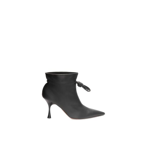 Black Leather Flamenco Boots for Women